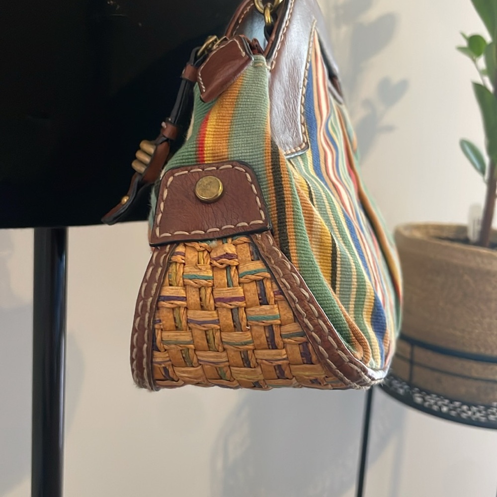 Vintage Colorful Fossil Half Moon Bag - Picture 2 of 9